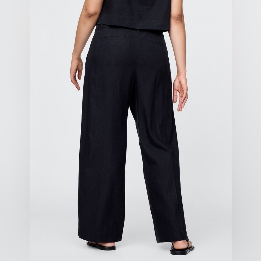 NWT! GAP Black 365 Low Rise Linen-Blend Trousers - Multiple Sizes 🩷 - Picture 6 of 9